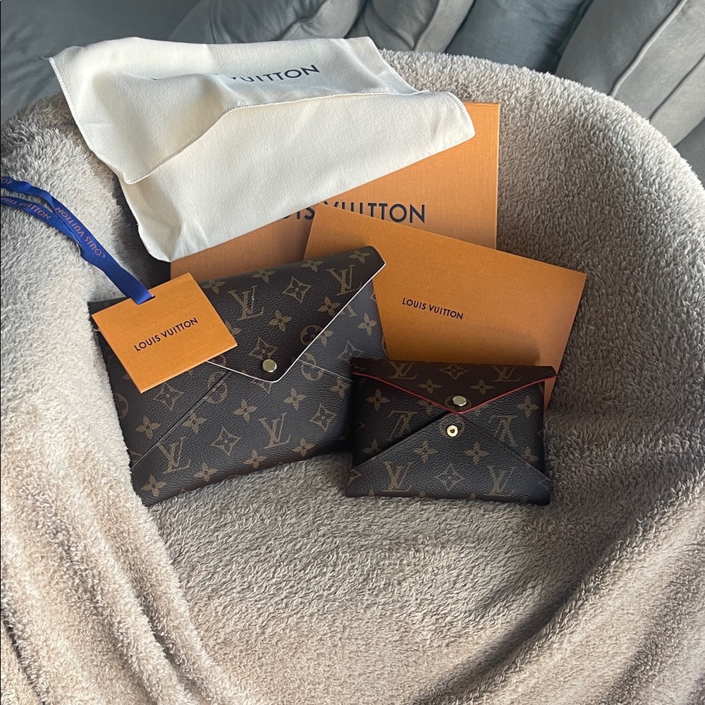 Louis Vuitton Brown and Tan Monogram Envelope Duo